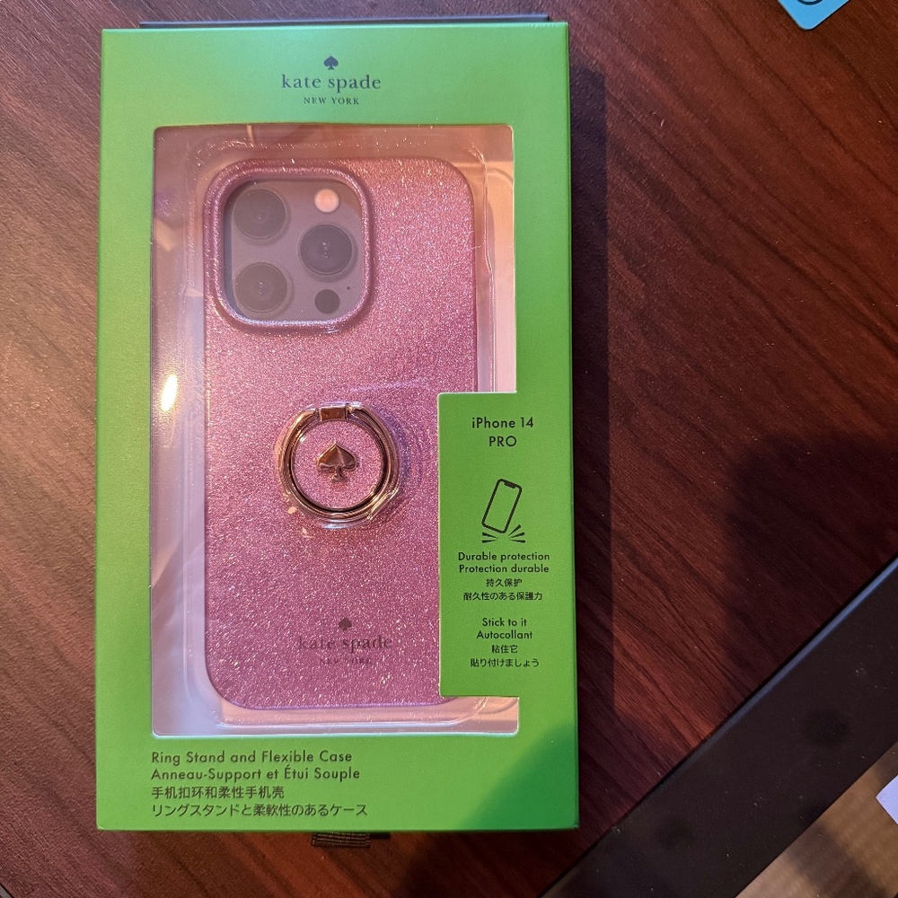Kate Spade Pink Glitter iPhone 14 Pro